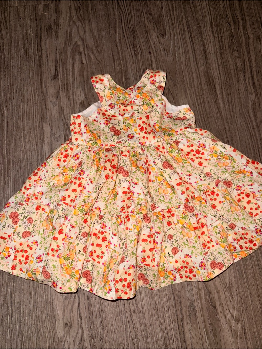 Carter's Cream Floral Dress with Red & Yellow Flowers - Picture 1 of 4